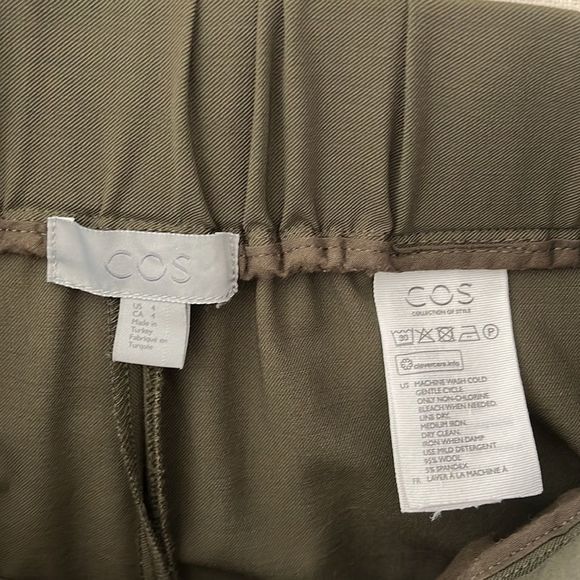 COS High Waist Cropped Lightweight Trousers - Picture 7 of 8